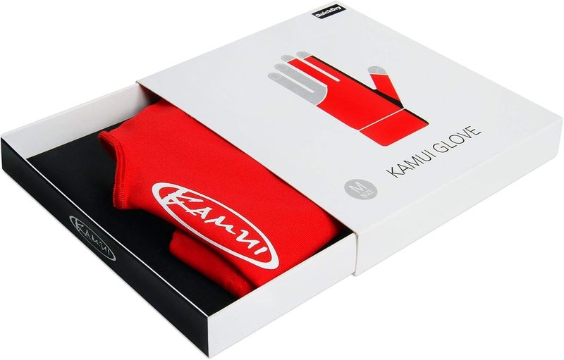 KAMUI Billiard GLOVE QuickDry, for LEFT Hand, Red (XL) - Image 2